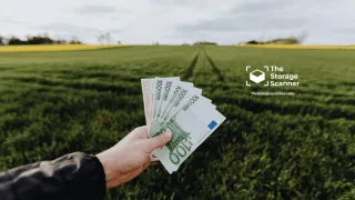 Hoeveel opslagruimte huur je voor €150 per maand?